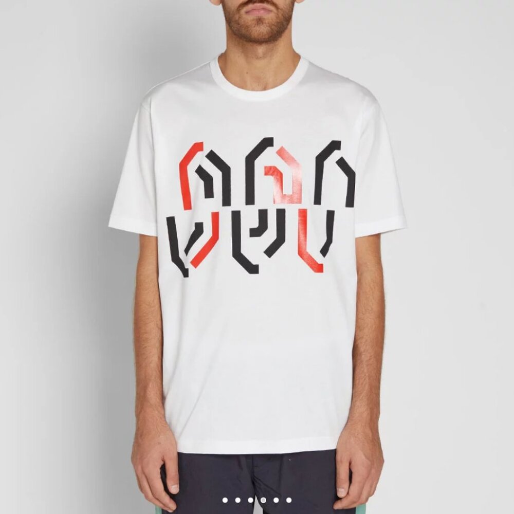 BNWT AW18 JUNYA WATANABE BLACK AND RED PRINT TSHIRT S